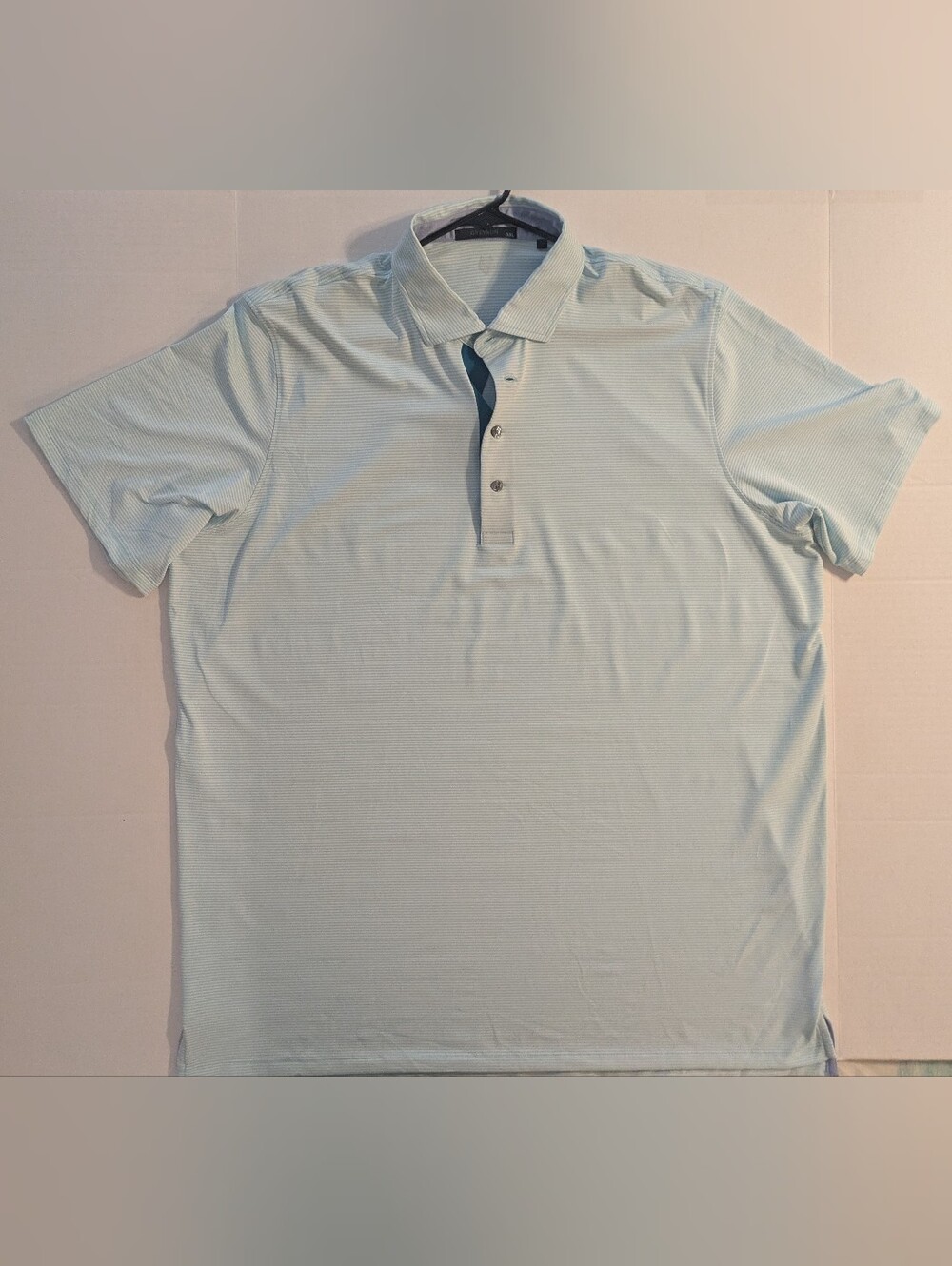 Greyson Men's Pale Blue Micro-Stripe Polo- XXL (NWOT)